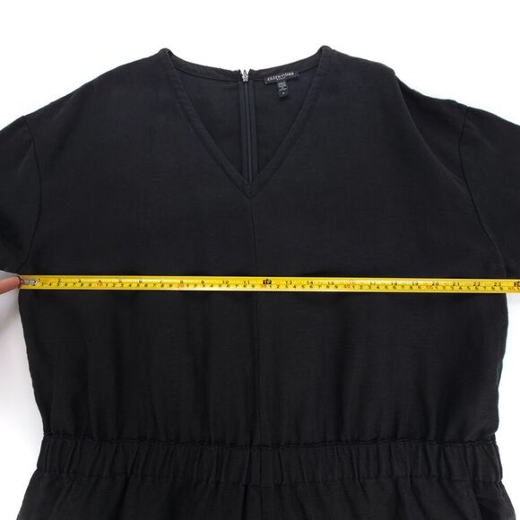 NEW Eileen Fisher Woman Tencel & Organic Linen Slub Jumpsuit Wide Leg Black 1X - Picture 3 of 11
